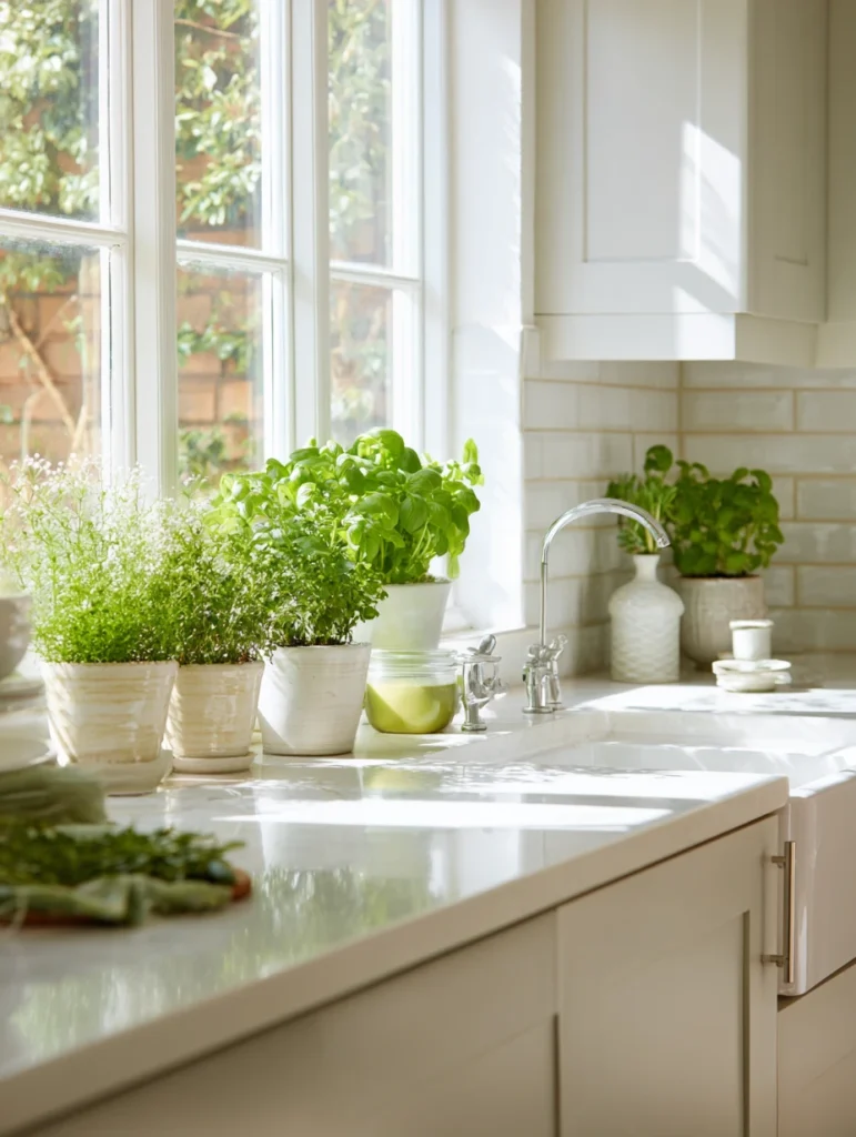 Kitchen Ideas on a Budget: Add Greenery with Herbs or Small Plants