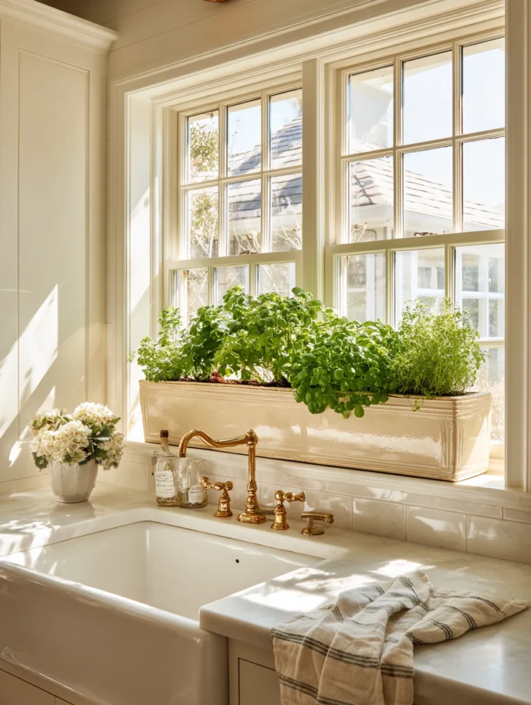 Above Kitchen Sink Ideas: Add a Windowsill Garden Box