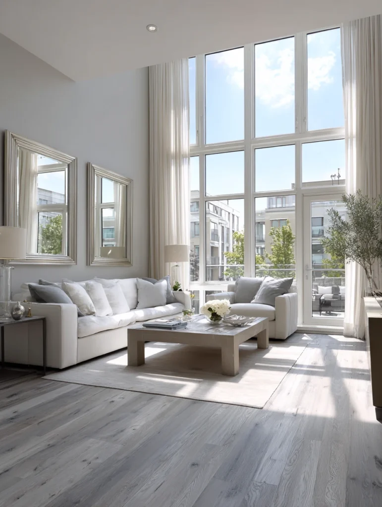 Grey Flooring Living Room Ideas: Design Around Natural Light