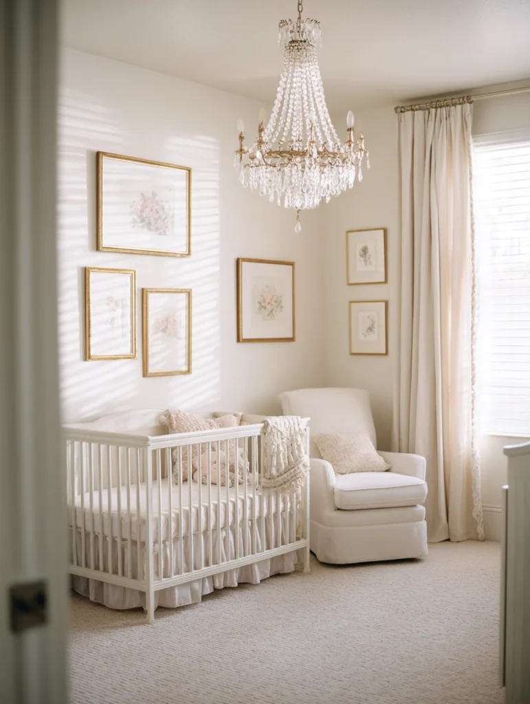 Elegant French Nursery Ideas: Chandelier Mobile
