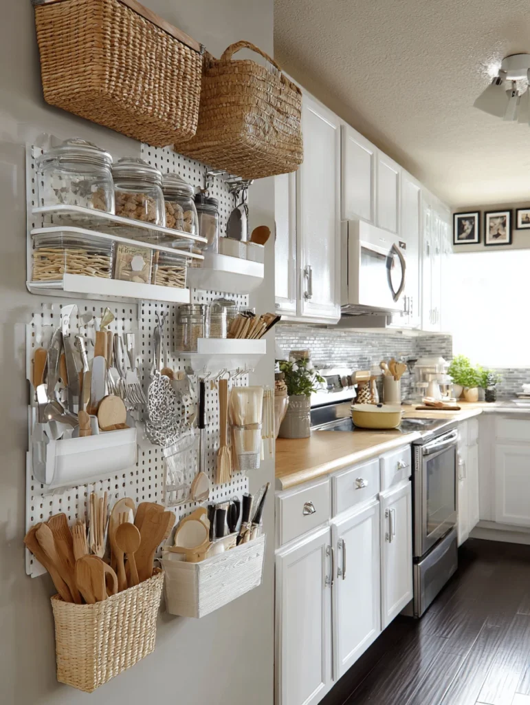 Kitchen Ideas on a Budget: Organize with Wall-Mounted Storage