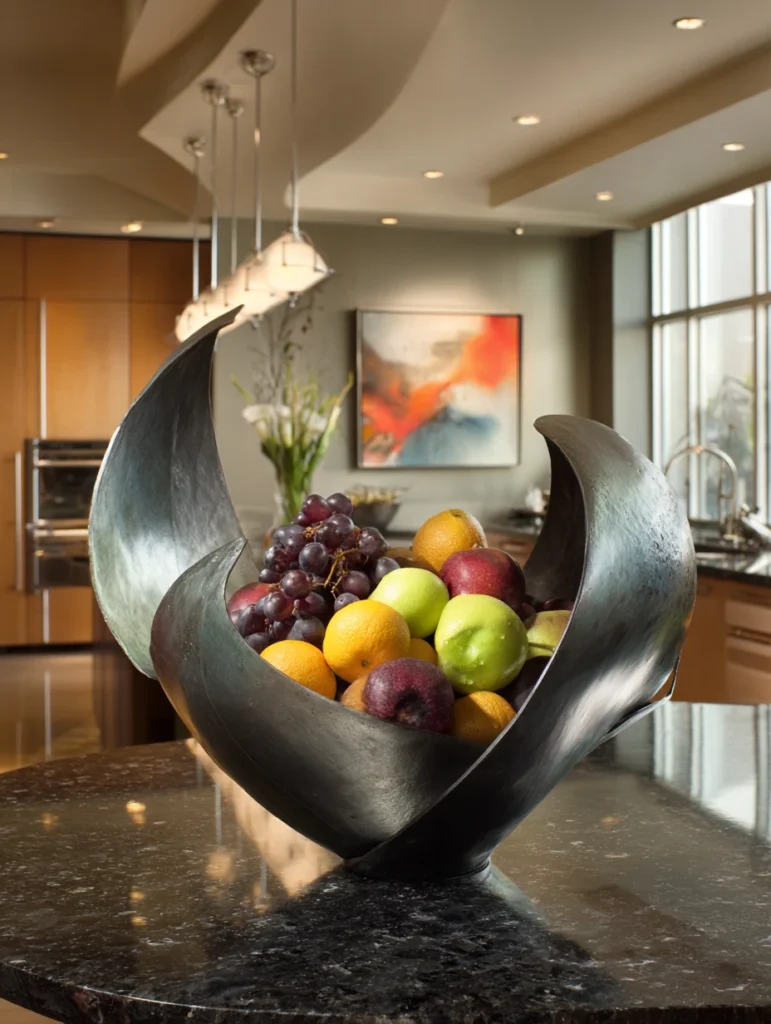 Creative Fruit Basket Ideas for Your Kitchen: Sculptural Art Bowl