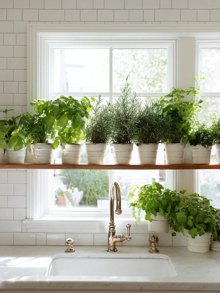 Above Kitchen Sink Ideas: Create a Mini Herb Garden