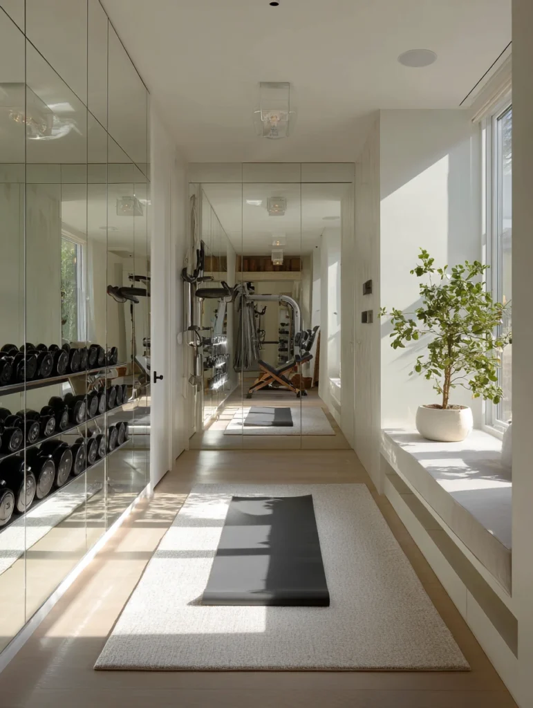 Home Gym Ideas: Install Mirrors to Expand Your Space Visually