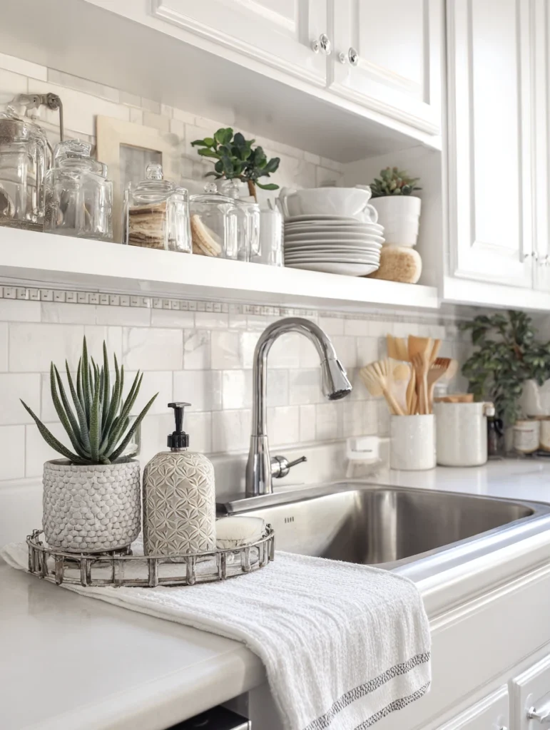 Above Kitchen Sink Ideas: Add a Decorative Over-Sink Shelf