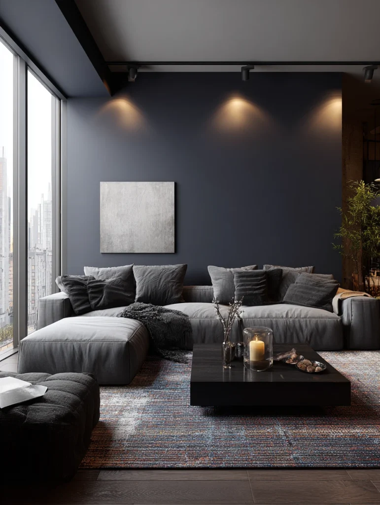 Grey Couch Living Room Ideas: Paint an Accent Wall