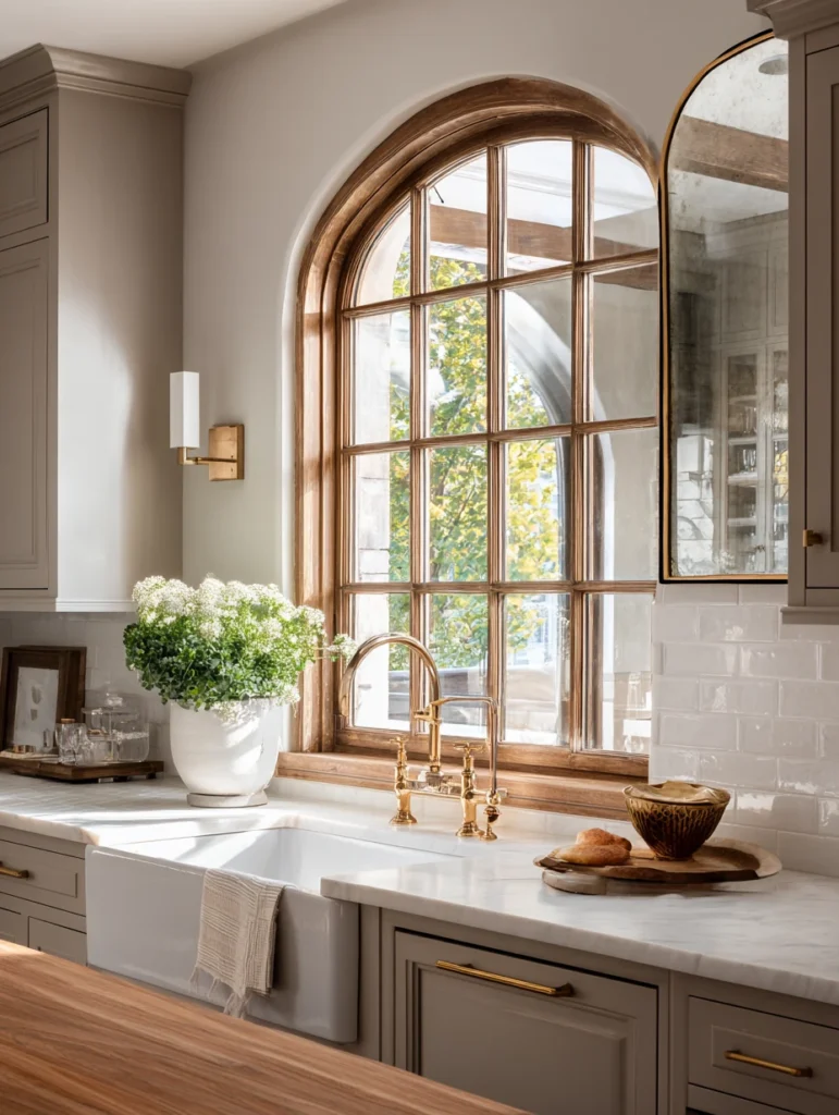 Above Kitchen Sink Ideas: Hang a Decorative Mirror