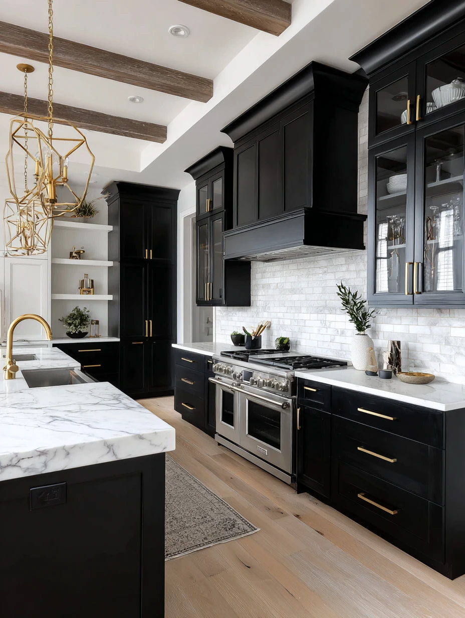 Black and White Kitchen Cabinet Ideas