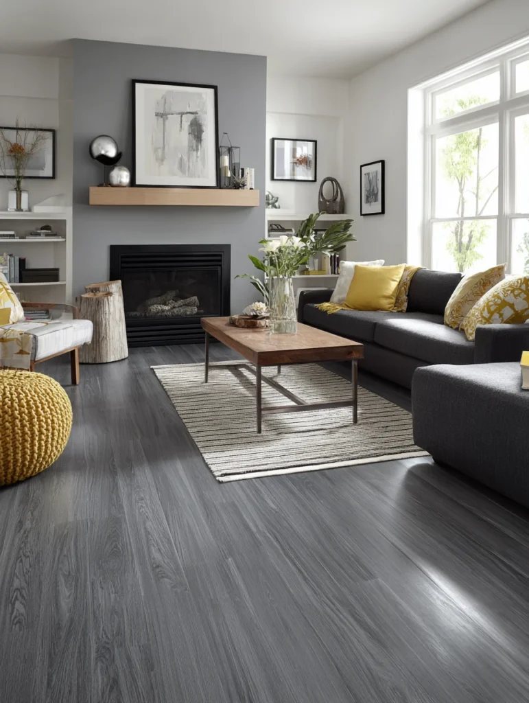 Grey Flooring Living Room Ideas