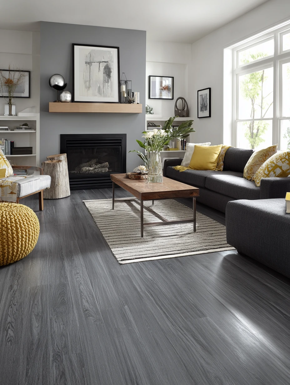 Grey Flooring Living Room Ideas