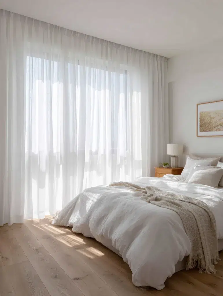 1 Floor to Ceiling White Linen