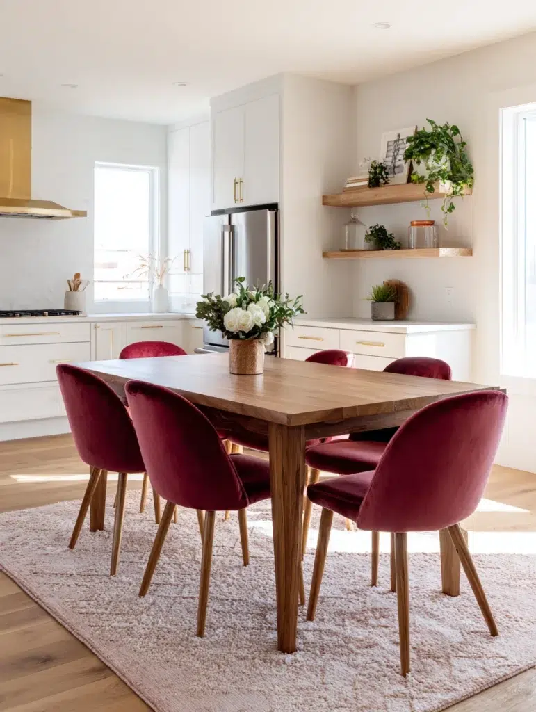 1 Velvet Upholstered Chairs