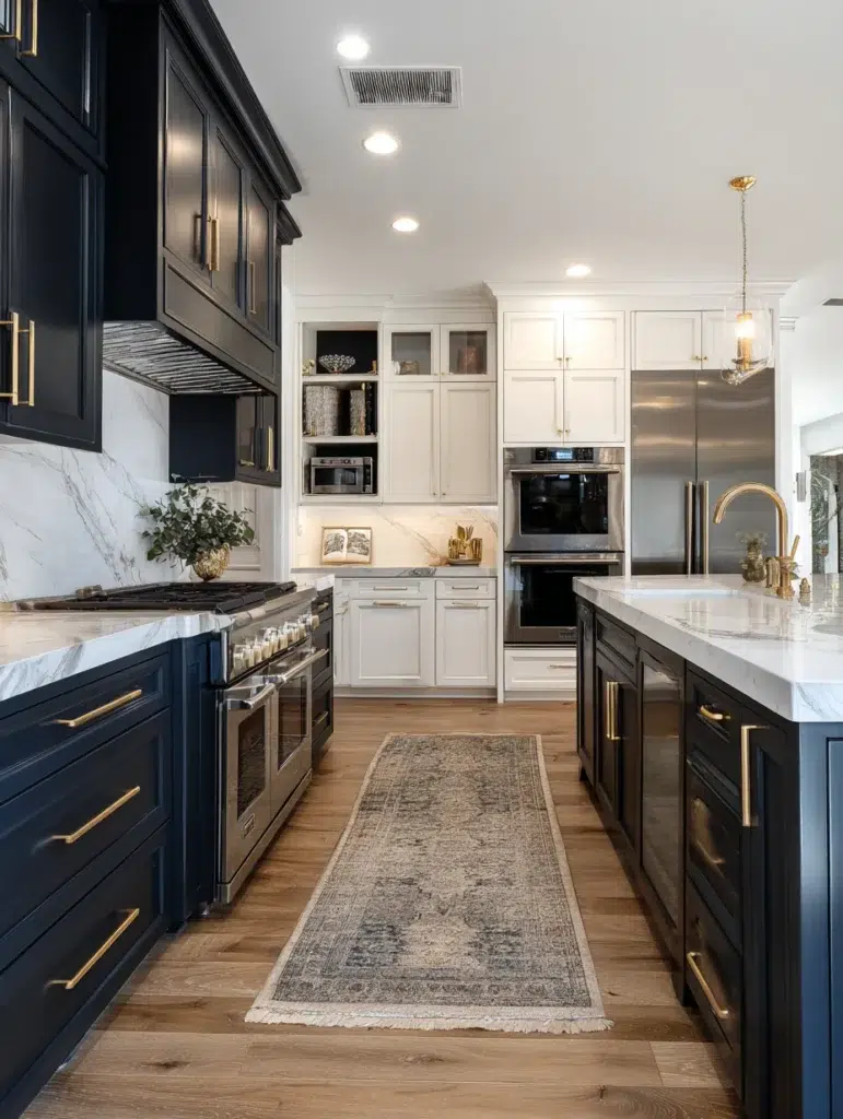 11 Navy Blue and Black Cabinet