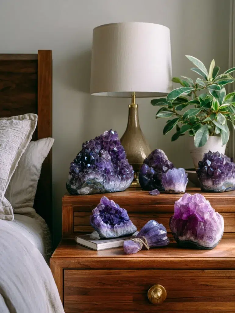 12 Amethyst Crystal Decor