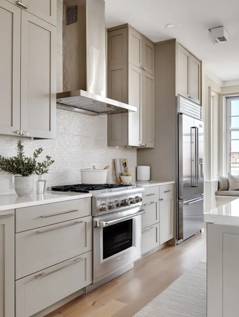 12 Greige Cabinets