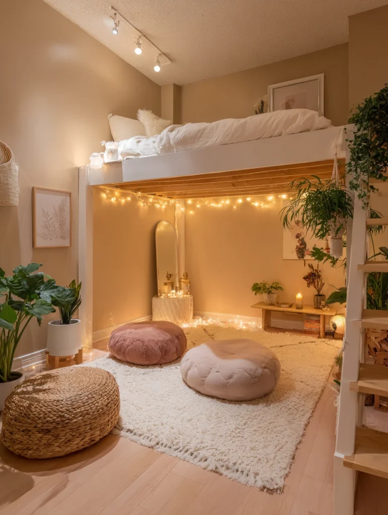 Loft Bed Bedroom Ideas: Meditation Corner