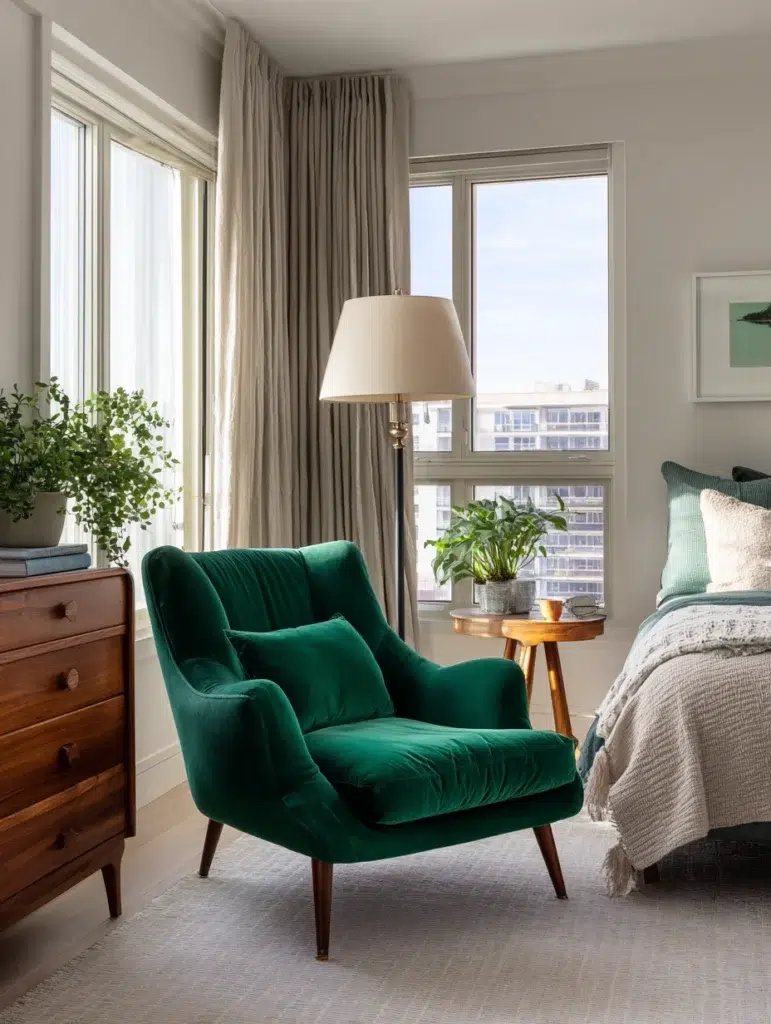 13 Emerald Velvet Accent Chair
