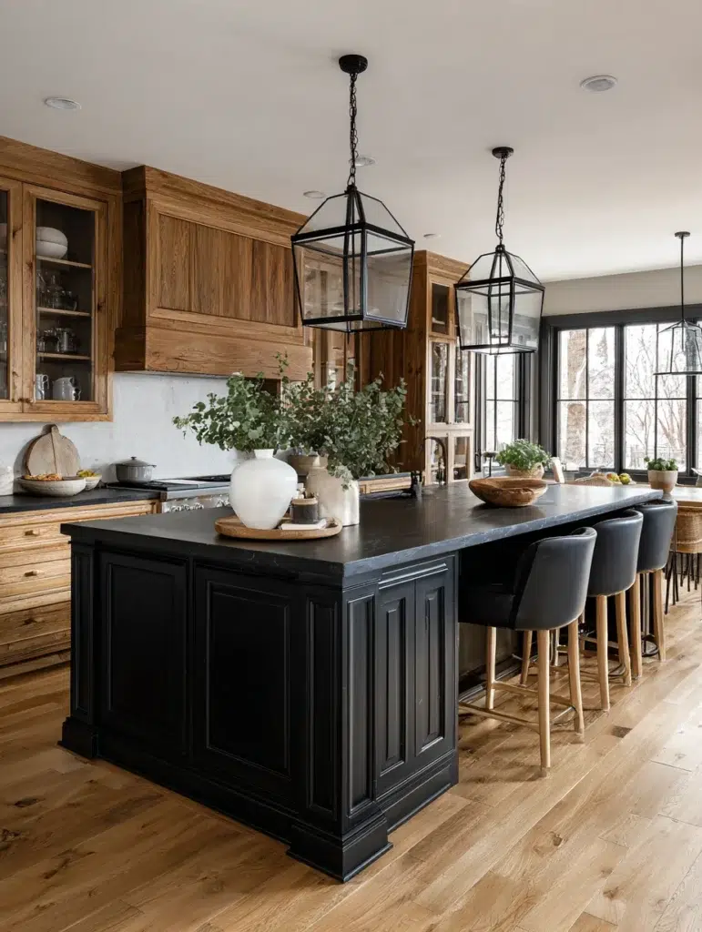 14 Black Kitchen Island with Wood