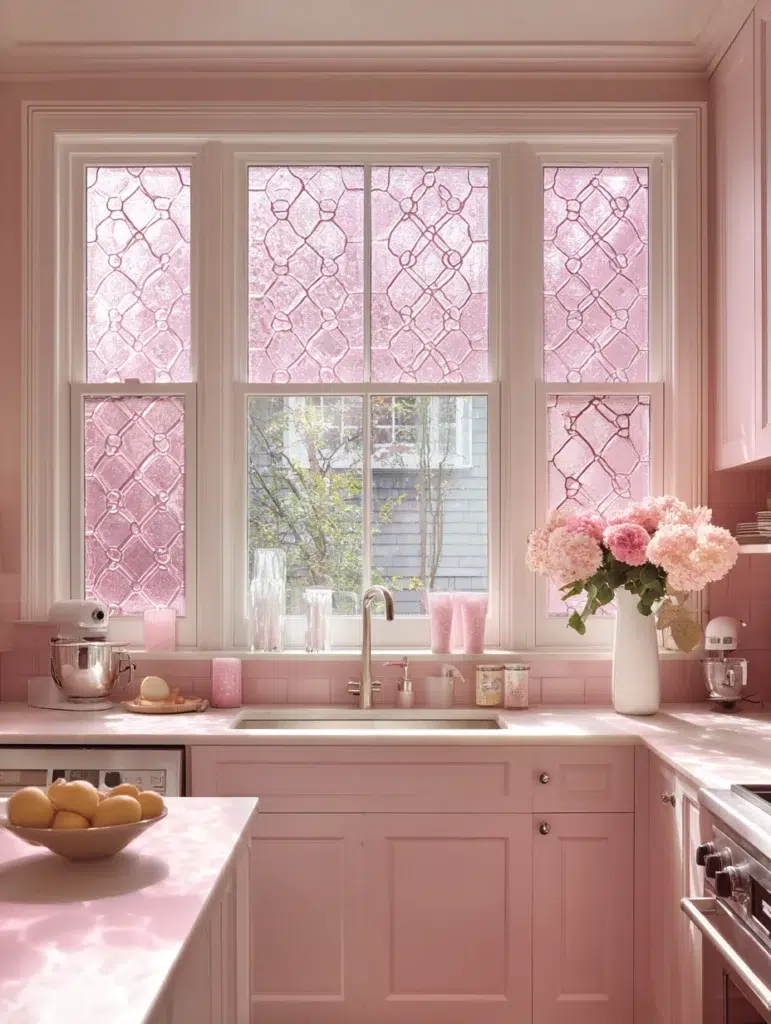 15 Pink Stained Glass