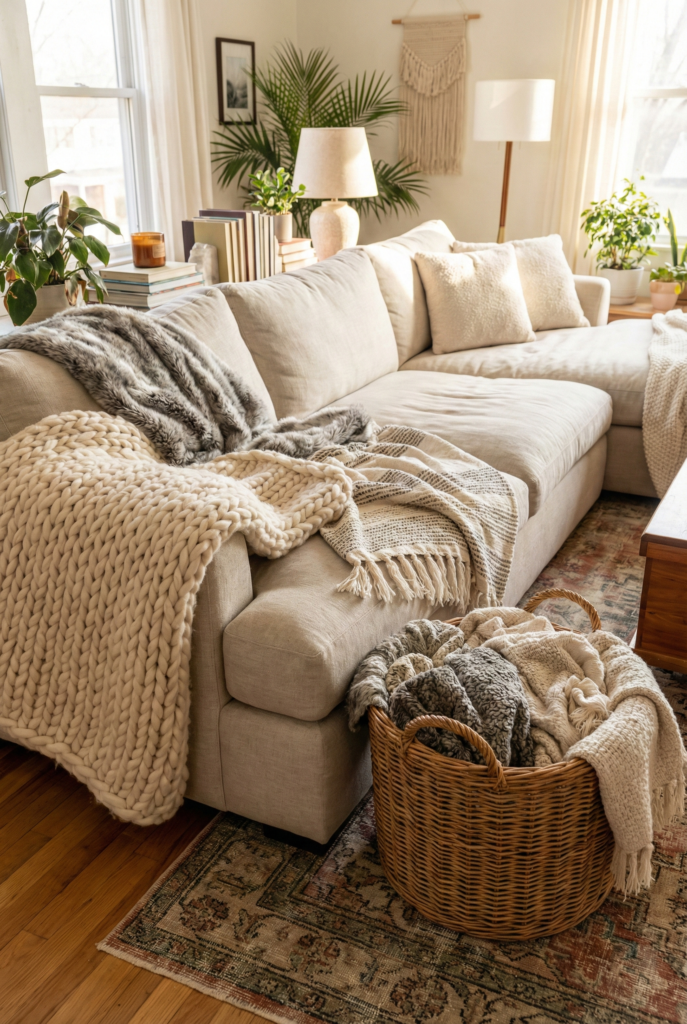 15. Textured Throw Blankets