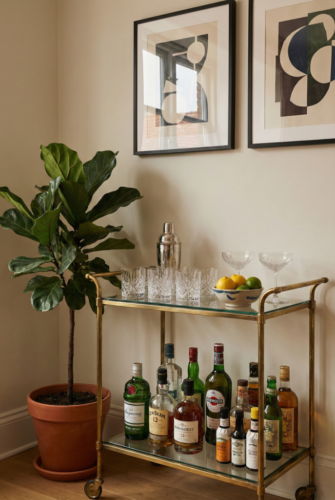 16. A Proper Bar Cart
