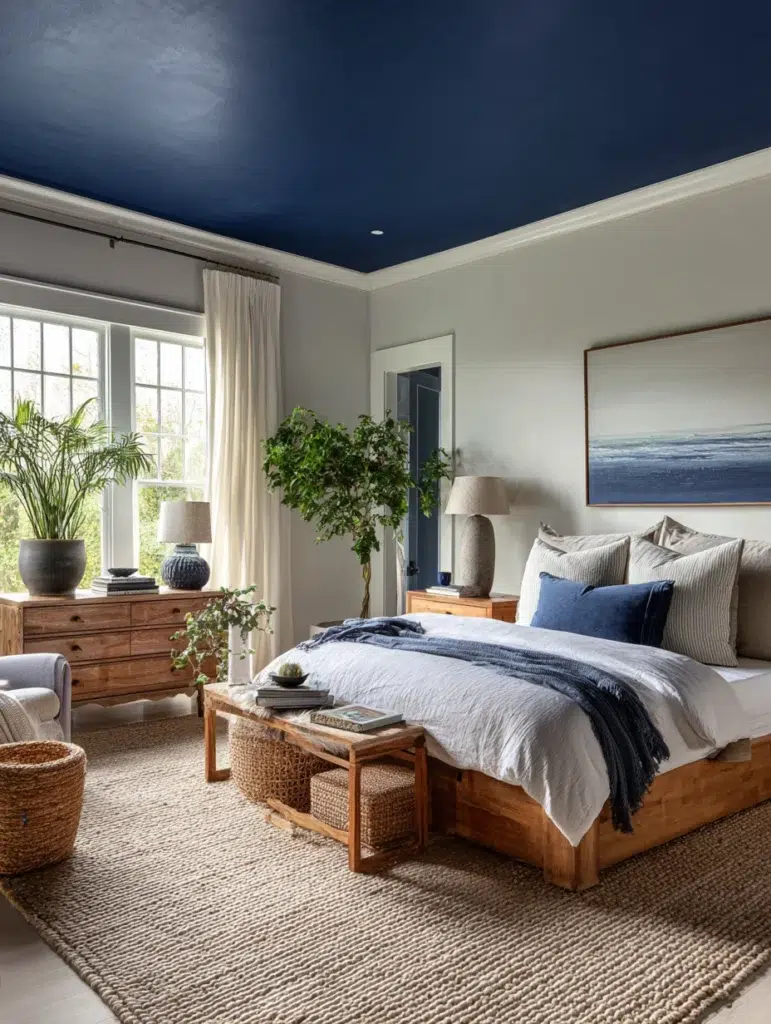 17 Sapphire Blue Painted Ceiling