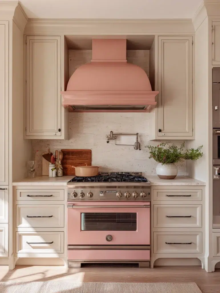 18 Salmon Pink Range Hood