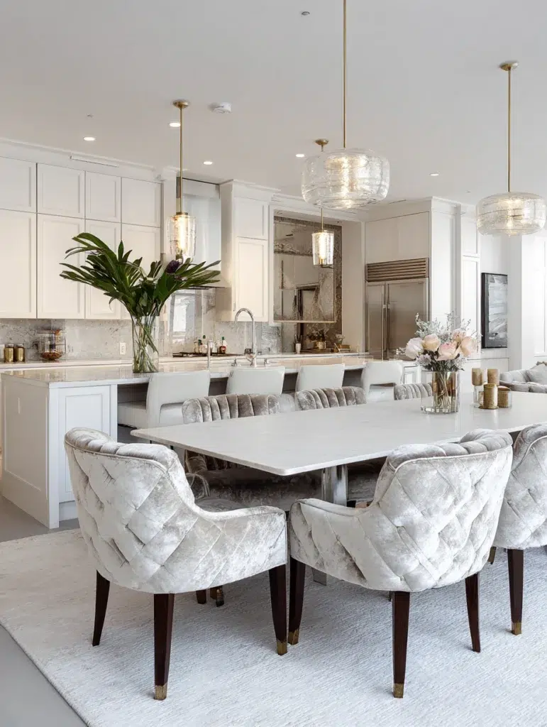 19 Channel Tufted Contemporary Chairs