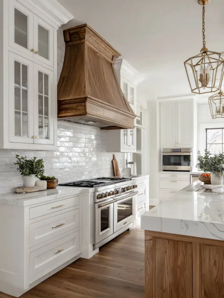 20 White Cabinets with Statement