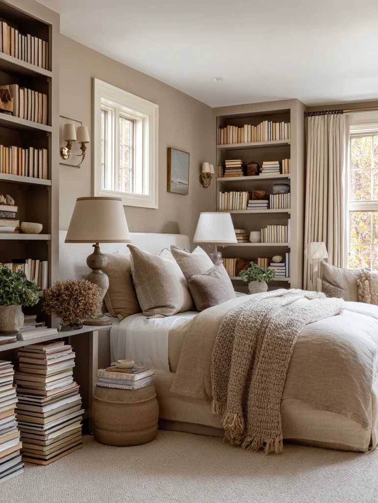 Beige Bedroom Ideas: Style with Neutral Books
