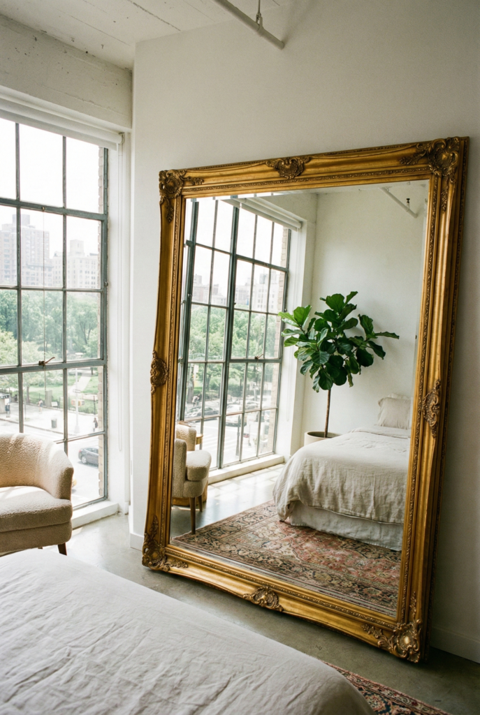 4. Oversized Floor Mirrors