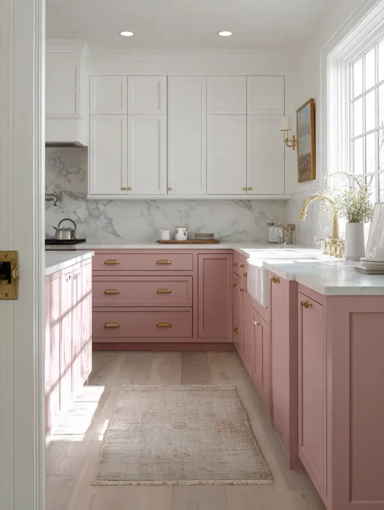 5 Dusty Rose Lower Cabinets