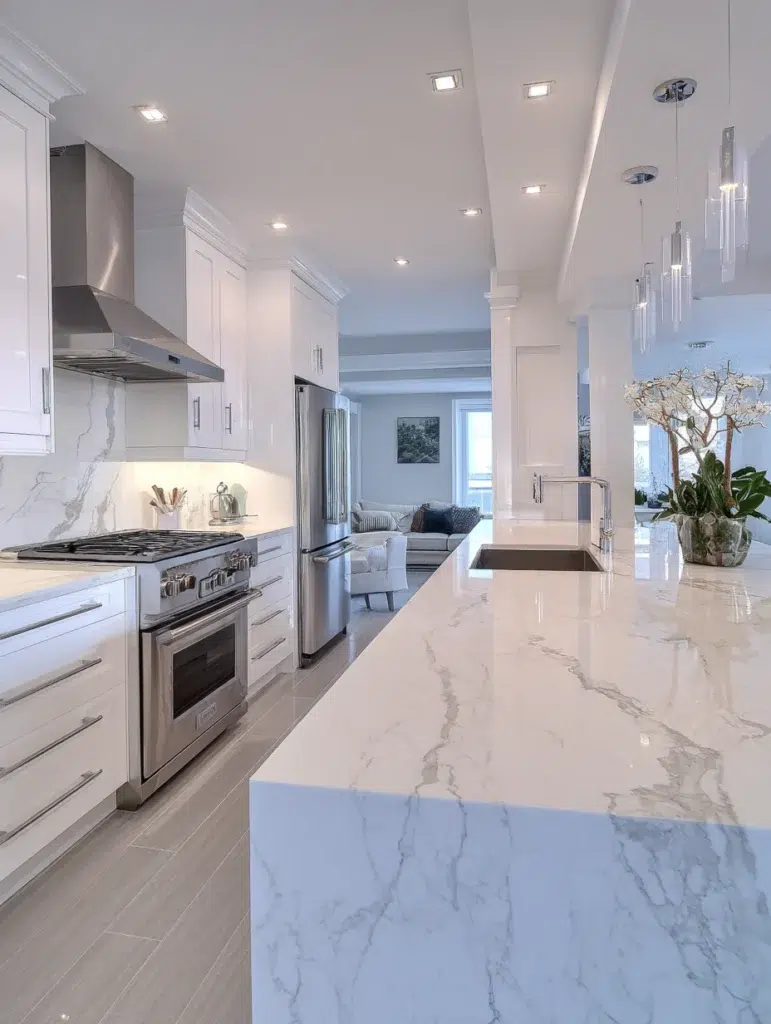5 Install White Quartz