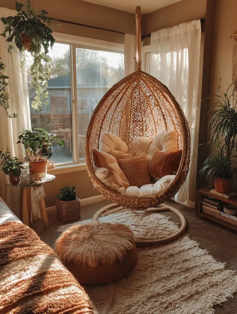 7 Add a Rattan Hanging Chair