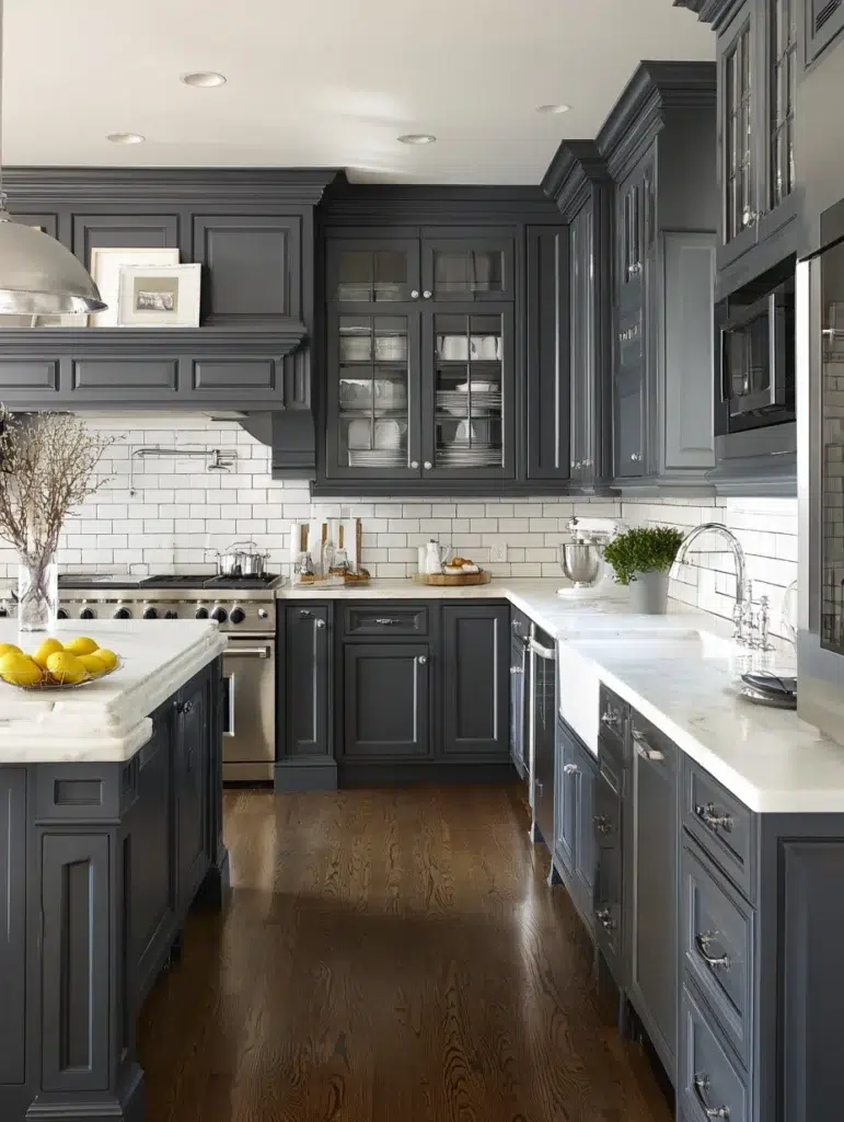 7 Dark Grey Cabinets