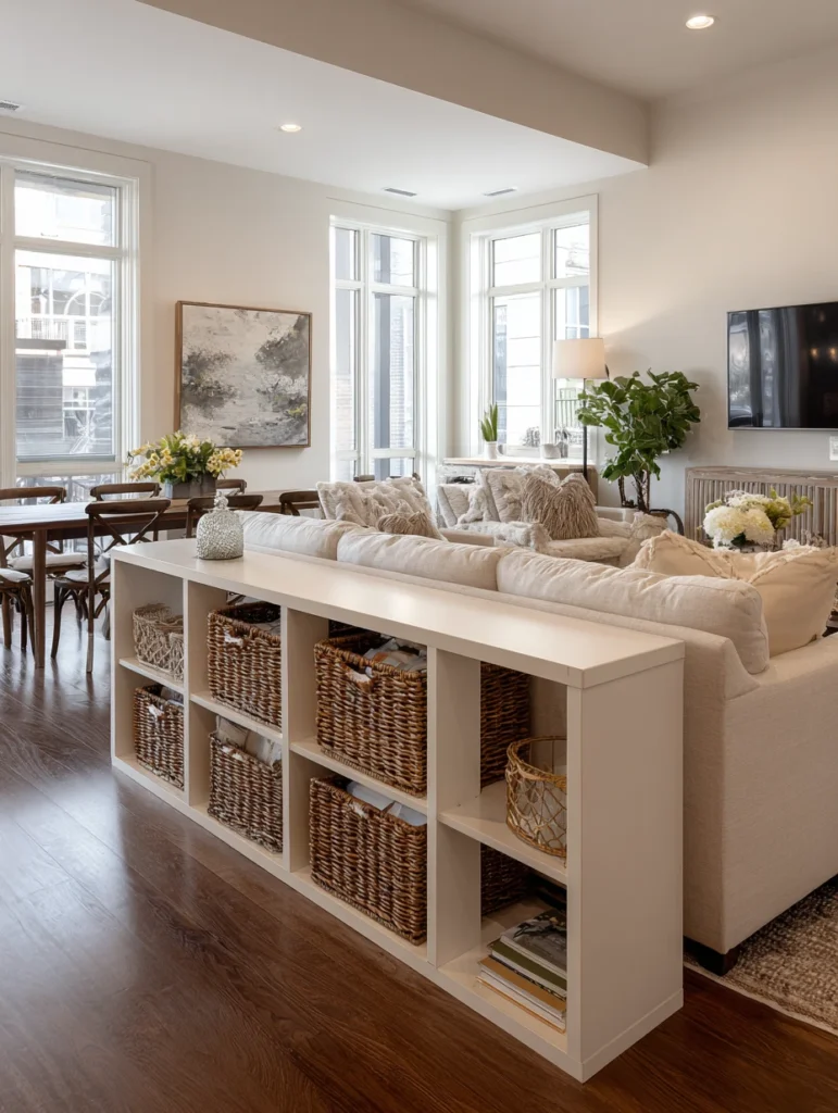 Small Living Room Dining Room Combo Ideas: Use a Console Table as a Room Divider