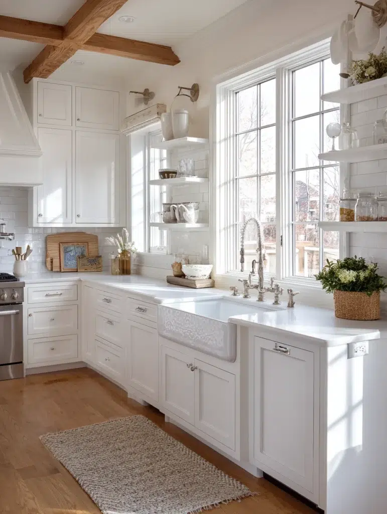 8 Add a White Farmhouse Sink