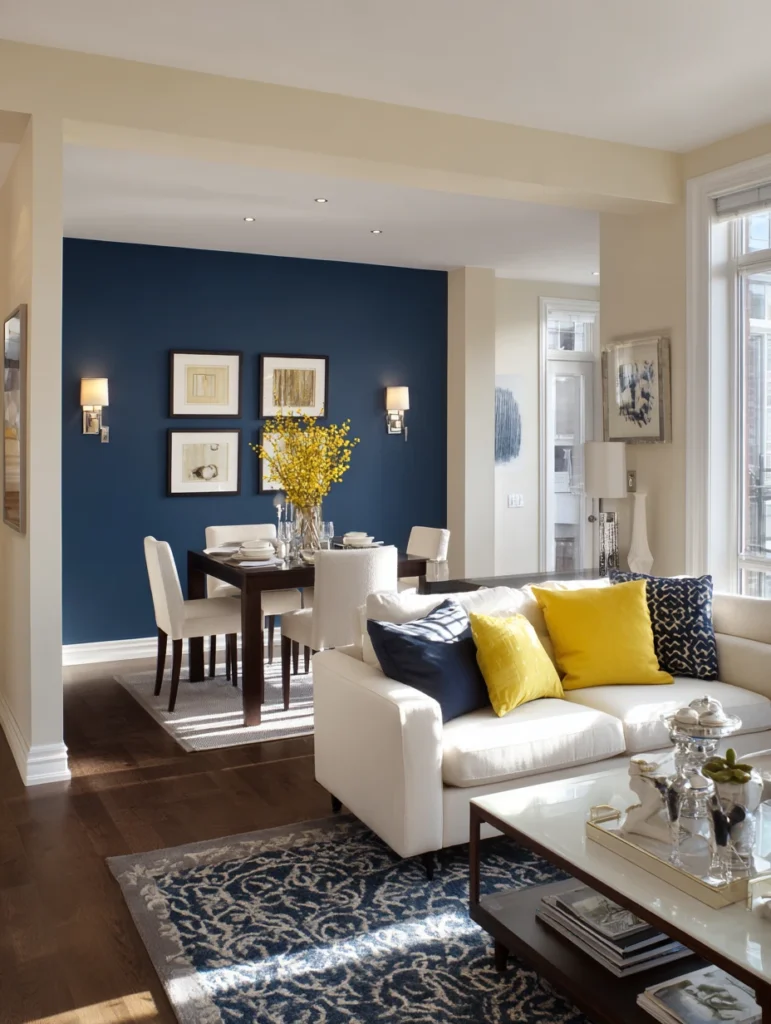 Small Living Room Dining Room Combo Ideas: Paint an Accent Wall Behind Your Dining Area