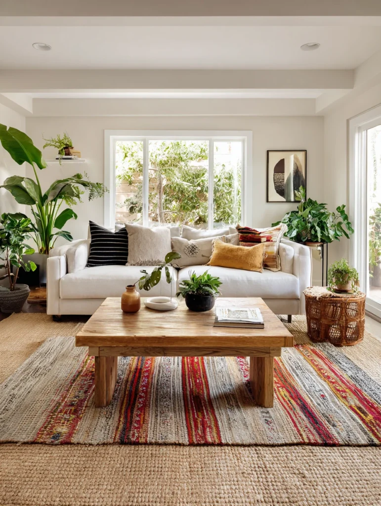 Stylish Living Room Rug Ideas: Layered Rugs for Designer Depth