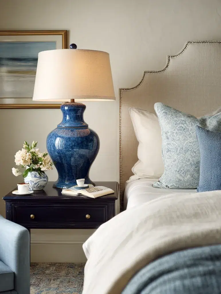 9 Sapphire Blue Table Lamps