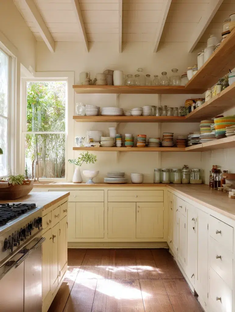 1 Install Open Wooden Shelving