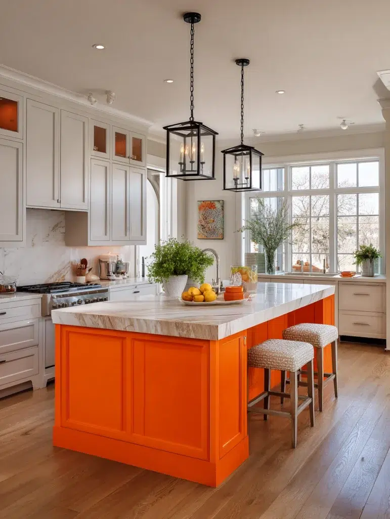12 Orange Kitchen Island