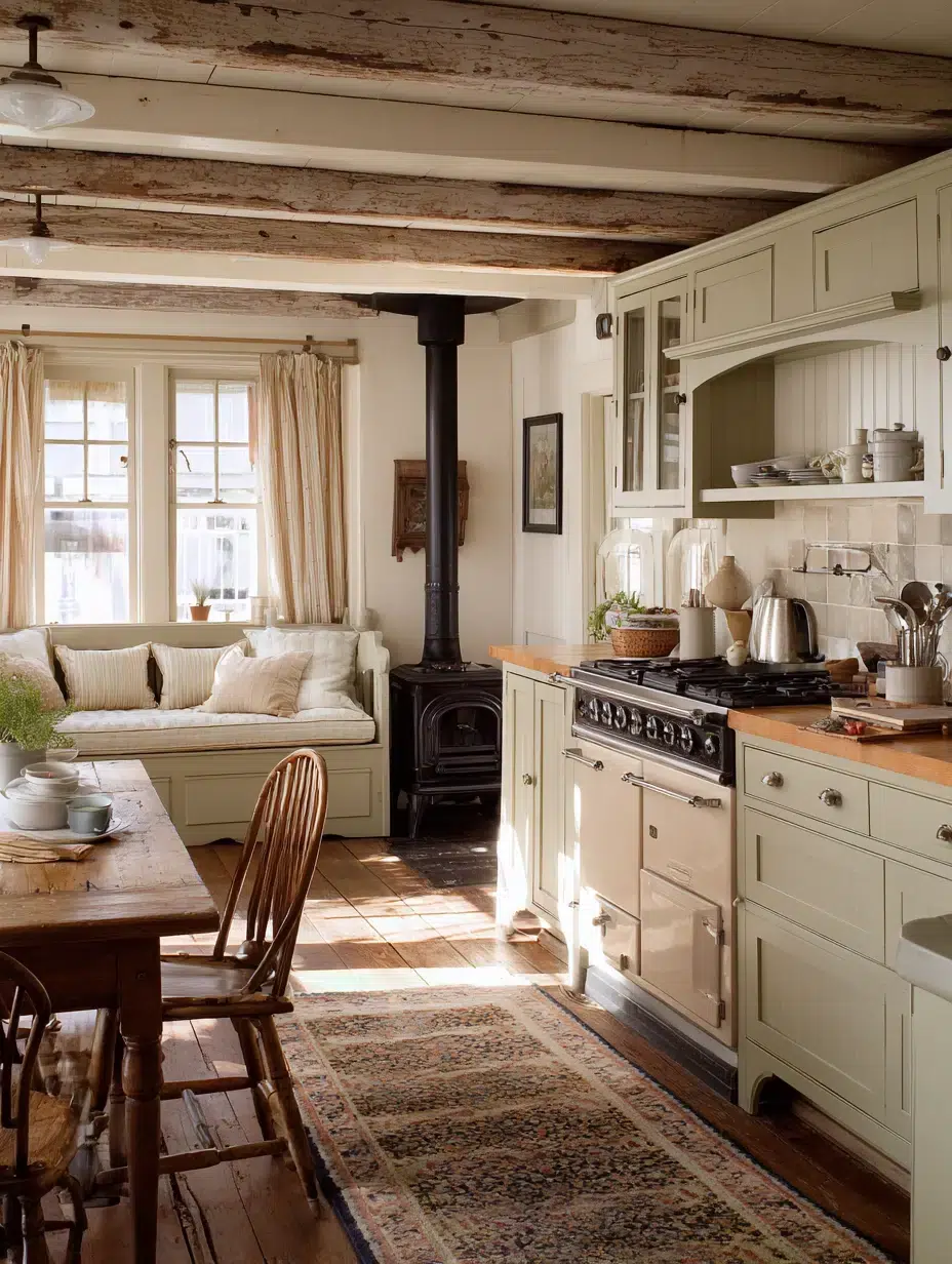 12. Rustic Cast Iron Stove Style