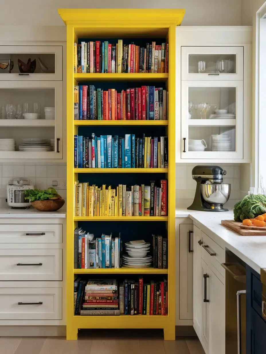 14. Colorful Painted Bookcase