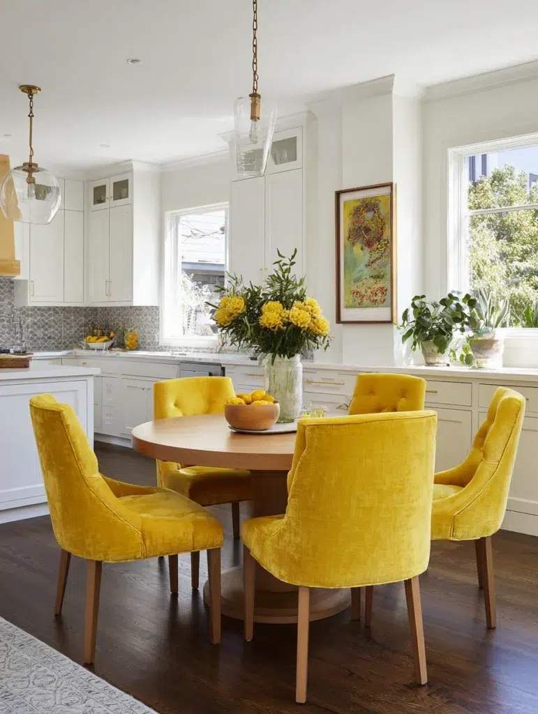16 Saffron Yellow Dining Chairs
