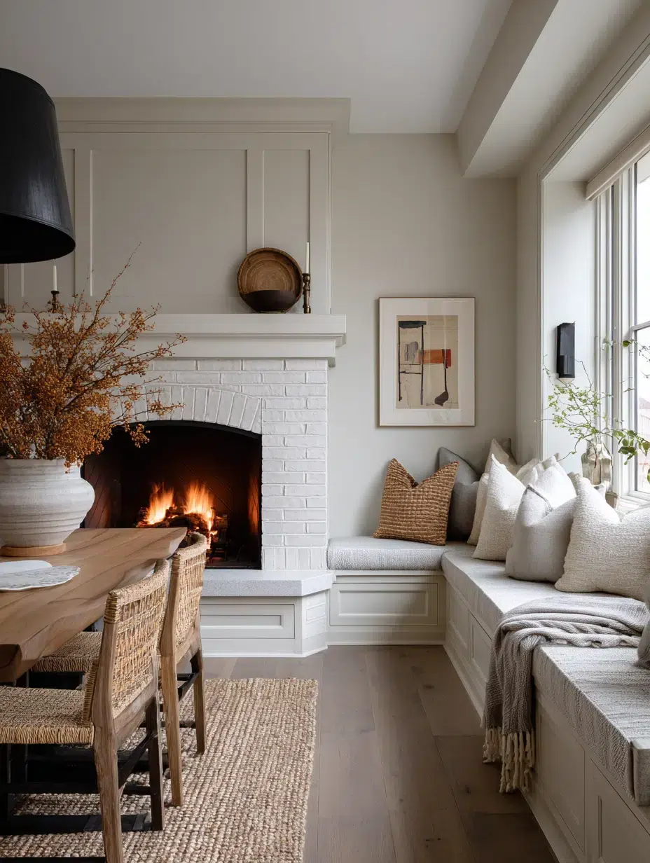 17. Fireplace with Built-In Seating