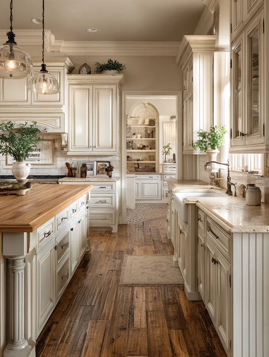 19. Beadboard Cabinet Ends and Island Sides