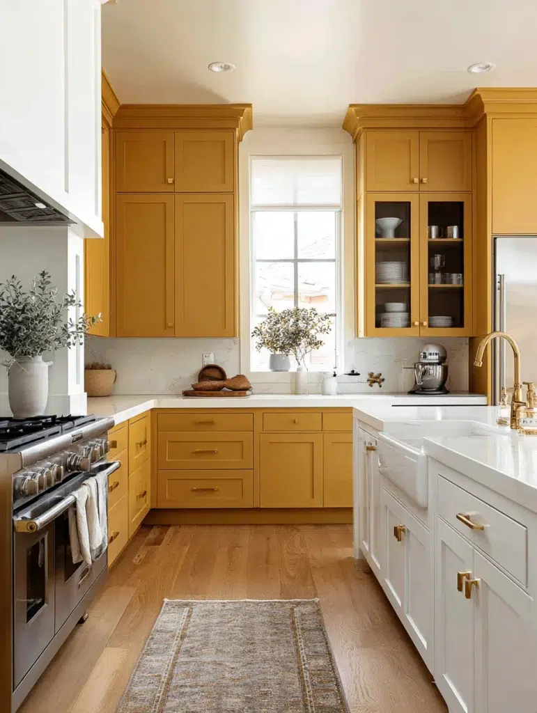 19 Honey Gold Upper Cabinets