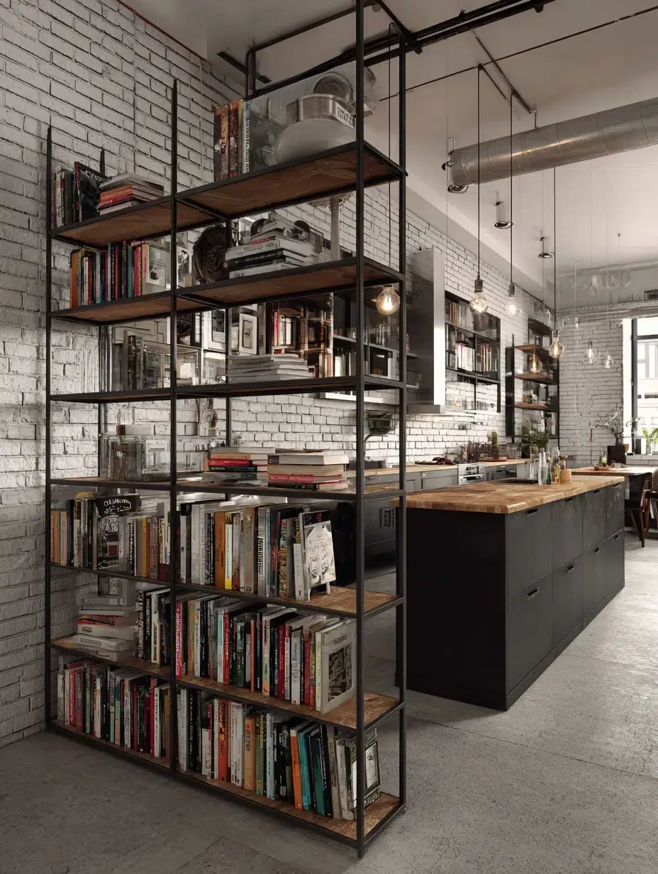 2. Open Metal Grid Shelving Unit