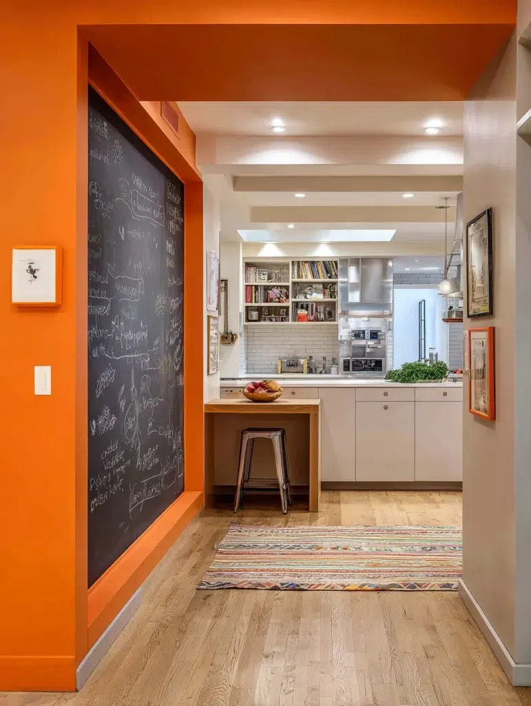 21 Orange Chalkboard Wall